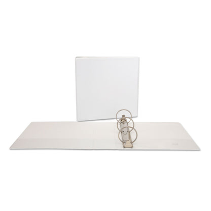 Universal Deluxe Round Ring View Binder, 3 Rings, 3" Capacity, 11 x 8.5, White