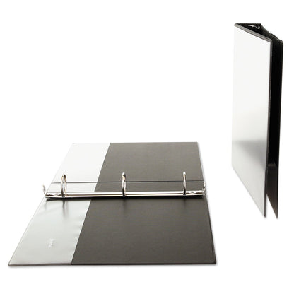 Universal Economy Round Ring View Binder, 3 Rings, 1.5" Capacity, 11 x 8.5, Black