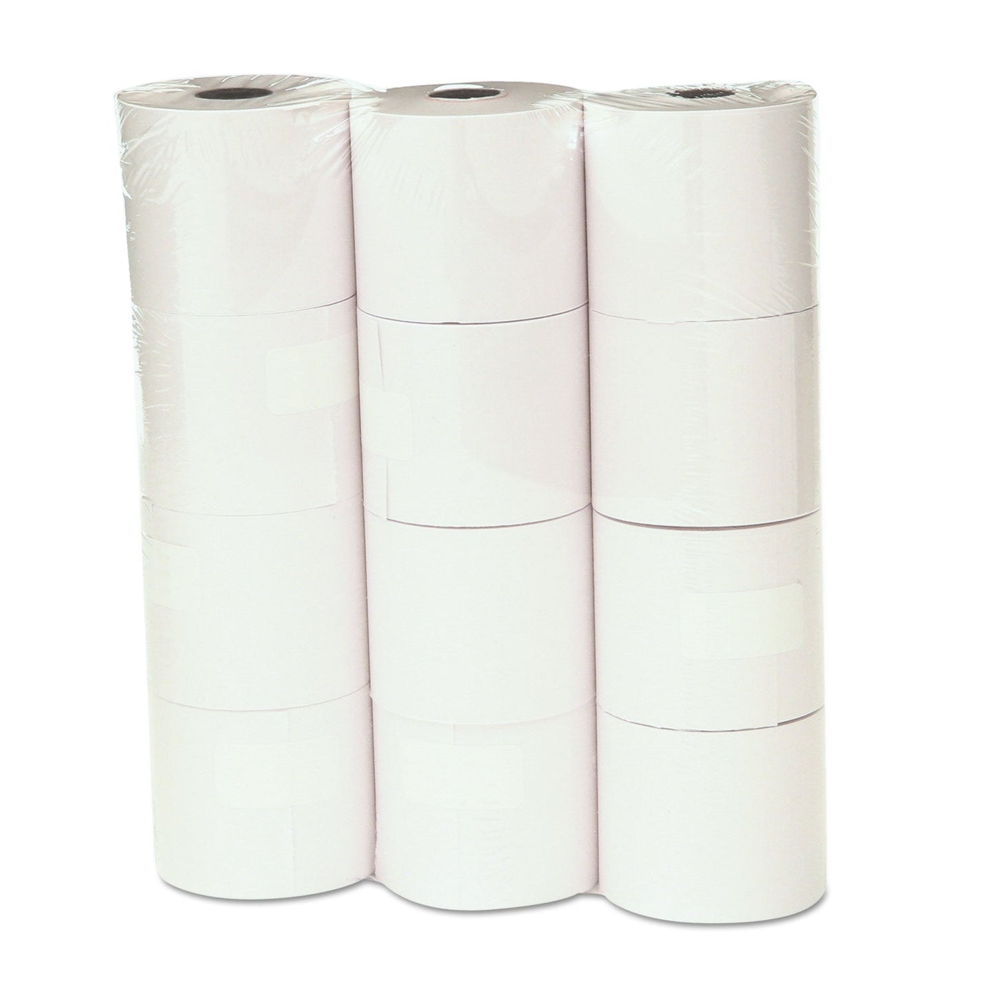Universal Impact and Inkjet Print Bond Paper Rolls, 0.5" Core, 2.25" x 130 ft, White, 12/Pack