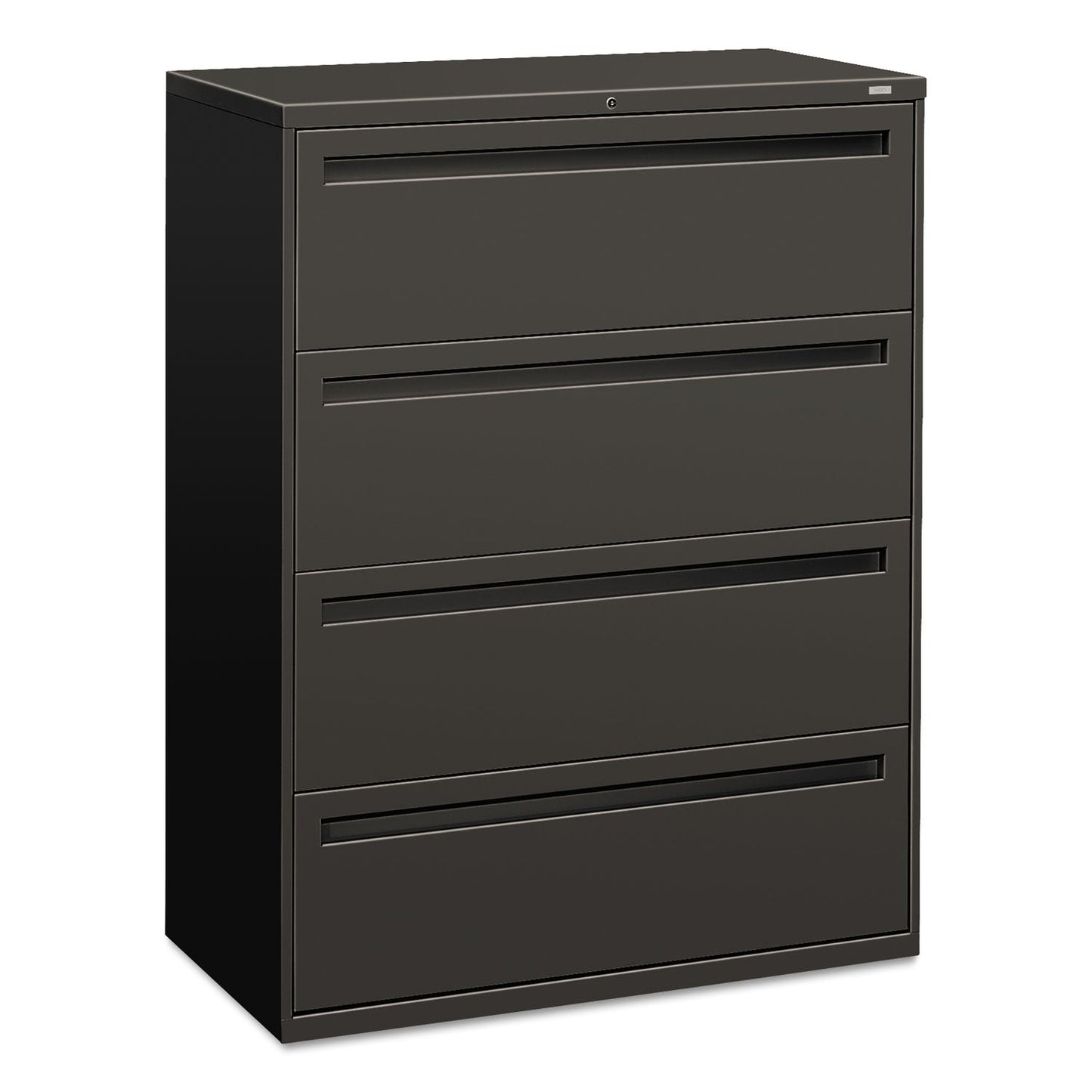 HON Brigade 700 Series Lateral File, 4 Legal/Letter-Size File Drawers, Charcoal, 42" x 18" x 52.5"