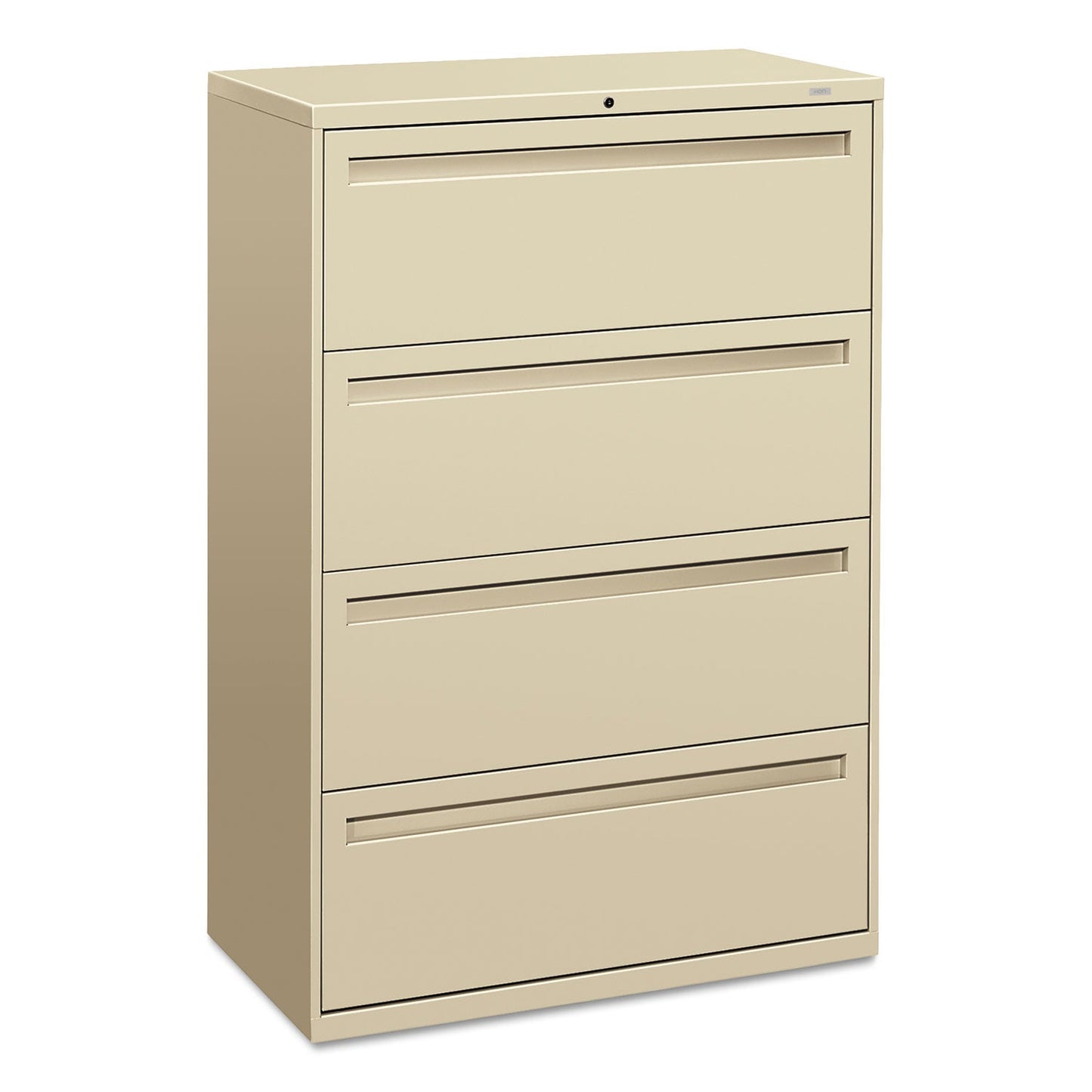 HON Brigade 700 Series Lateral File, 4 Legal/Letter-Size File Drawers, Putty, 36" x 18" x 52.5"