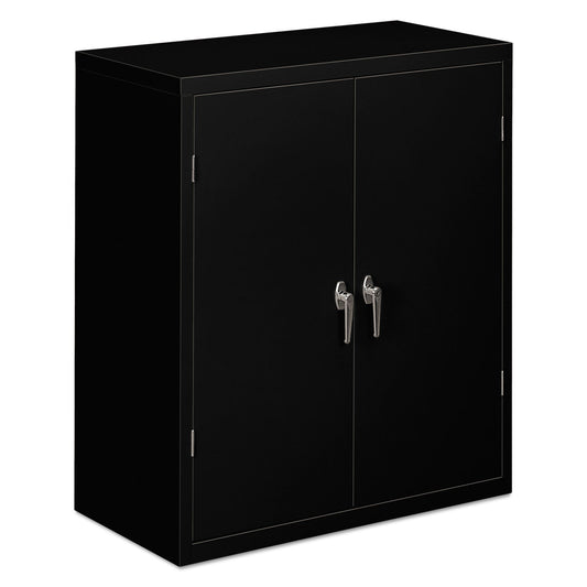 HON Assembled Storage Cabinet, 36w x 18d x 42h, Black