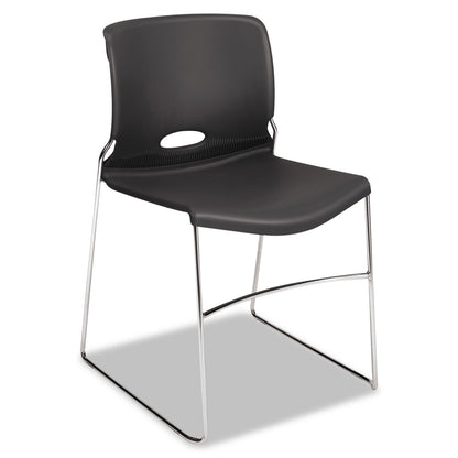 HON Olson Stacker High Density Chair, Supports Up to 300 lb, Lava Seat/Back, Chrome Base, 4/Carton