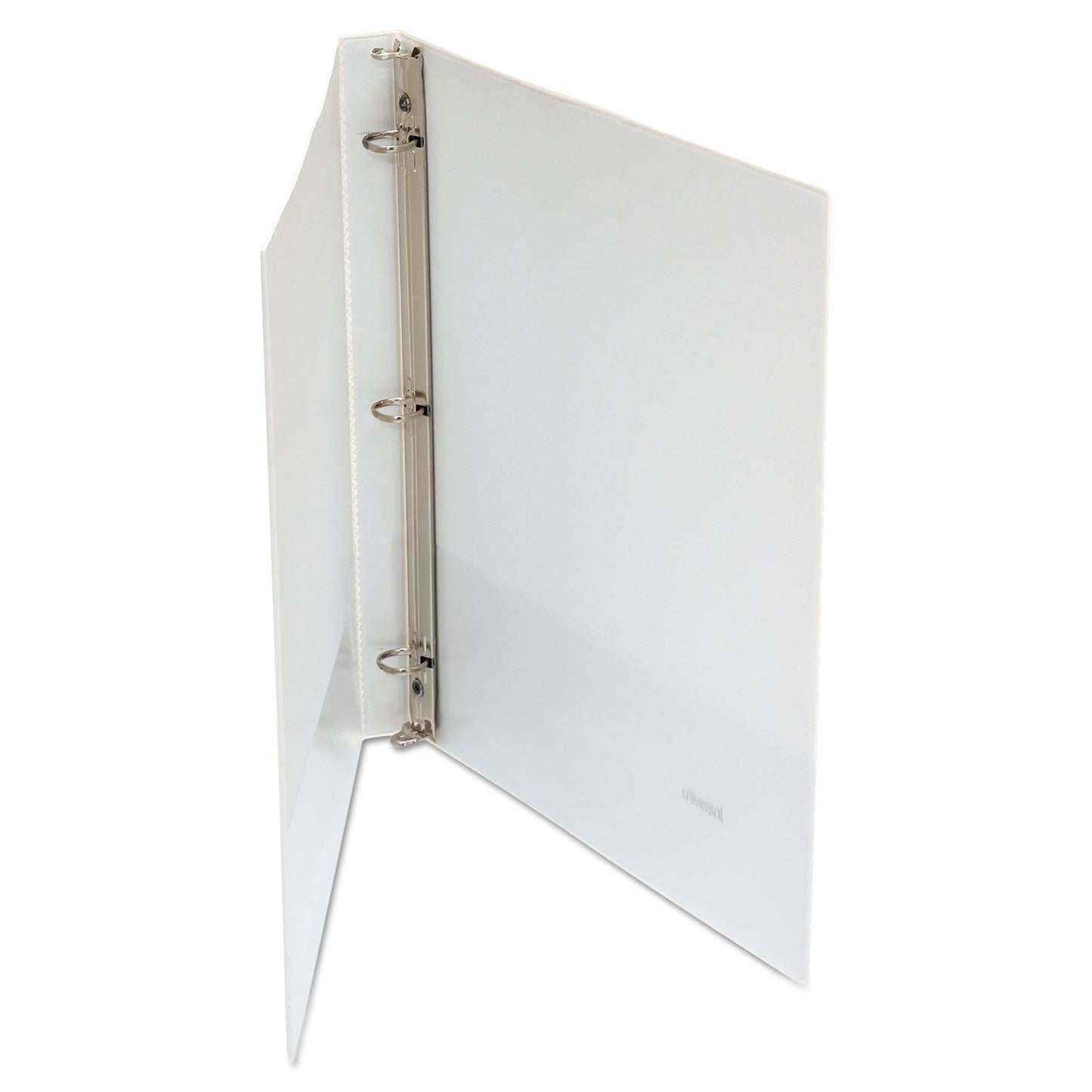 Universal Economy Round Ring View Binder, 3 Rings, 0.5" Capacity, 11 x 8.5, White