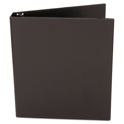 Universal Deluxe Non-View D-Ring Binder with Label Holder, 3 Rings, 1" Capacity, 11 x 8.5, Black