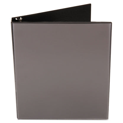 Universal Economy Round Ring View Binder, 3 Rings, 1" Capacity, 11 x 8.5, Black