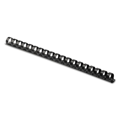 Fellowes Plastic Comb Bindings, 5/8" Diameter, 120 Sheet Capacity, Black, 100/Pack