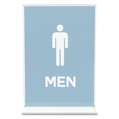 deflecto Classic Image Double-Sided Sign Holder, 5 x 7 Insert, Clear