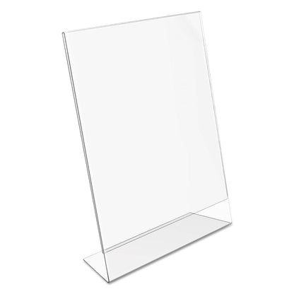 deflecto Classic Image Slanted Sign Holder, Portrait, 8.5 x 11 Insert, Clear