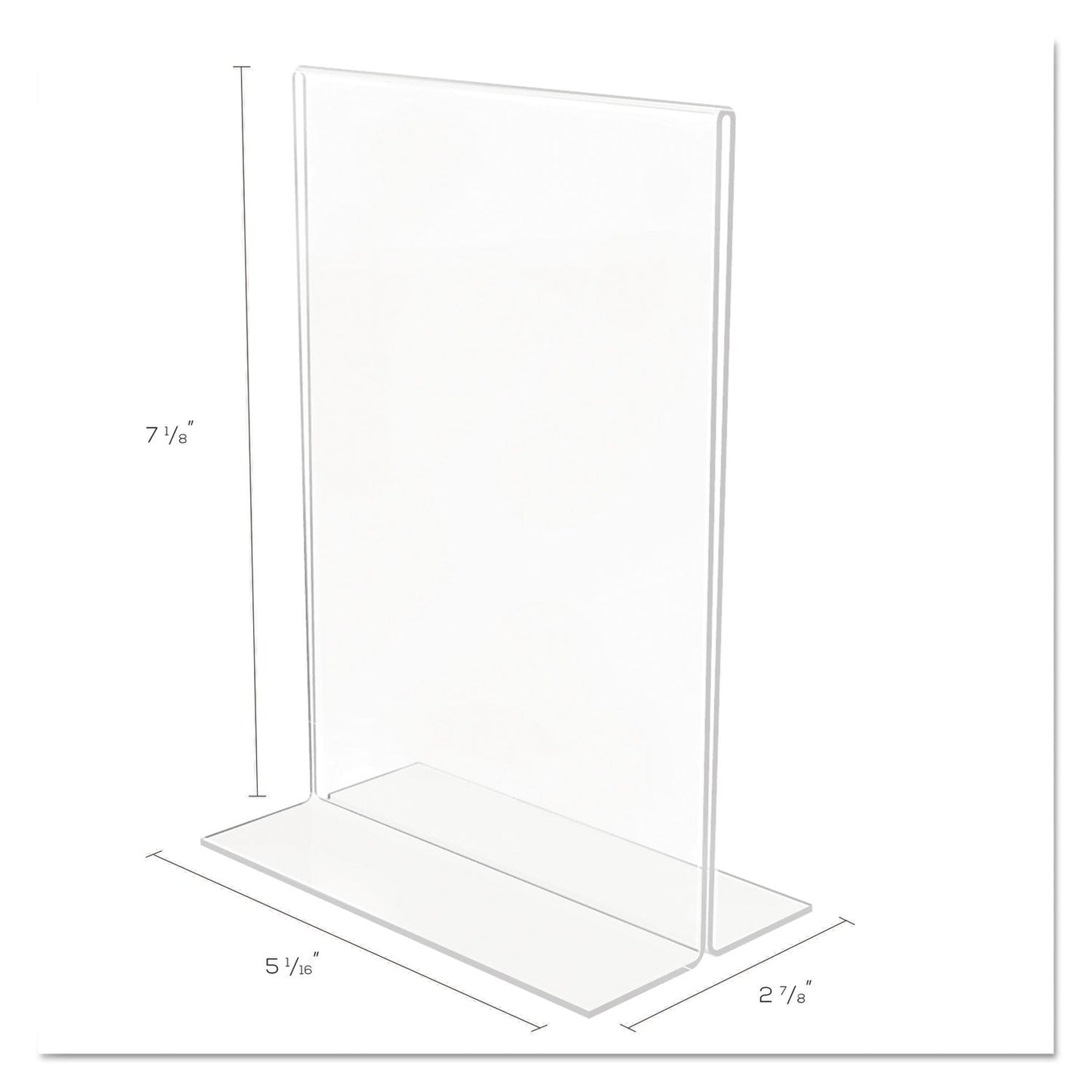 deflecto Classic Image Double-Sided Sign Holder, 5 x 7 Insert, Clear