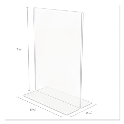 deflecto Classic Image Double-Sided Sign Holder, 5 x 7 Insert, Clear