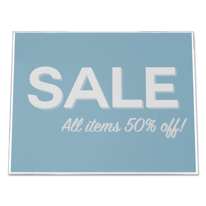 deflecto Classic Image Slanted Sign Holder, Landscaped, 11 x 8.5 Insert, Clear