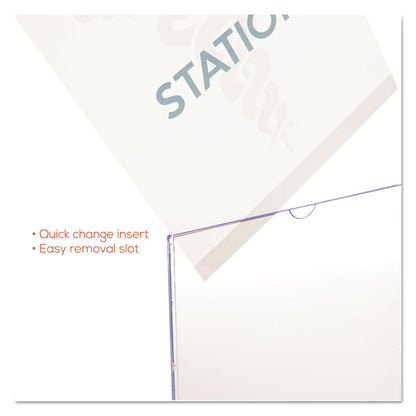 deflecto Superior Image Cubicle Sign Holder, 8.5 x 11 Insert, Clear