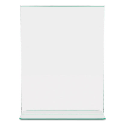 deflecto Superior Image Premium Green Edge Sign Holders, 8.5 x 11 Insert, Clear/Green