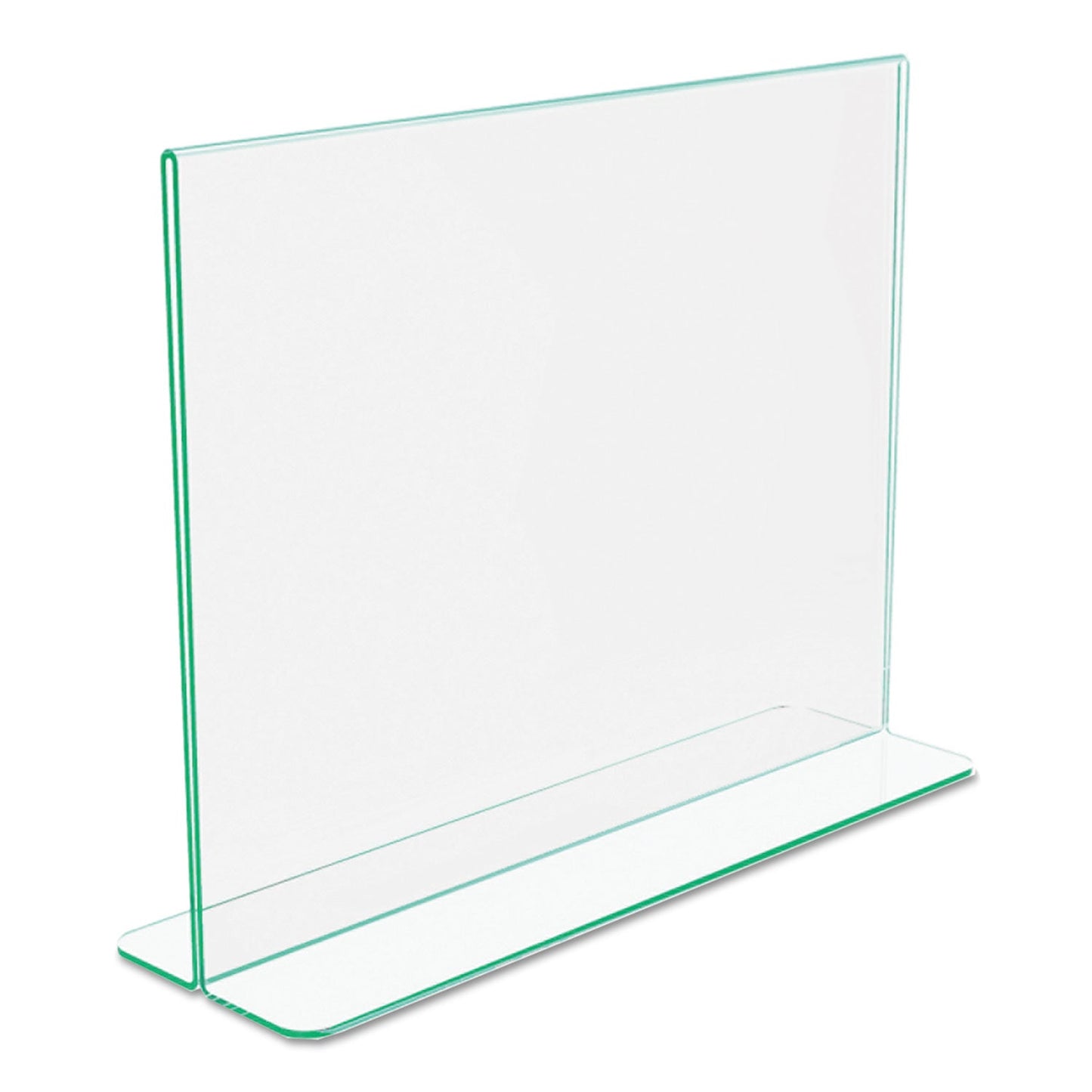 deflecto Superior Image Premium Green Edge Sign Holders, 11 x 8.5 Insert, Clear/Green