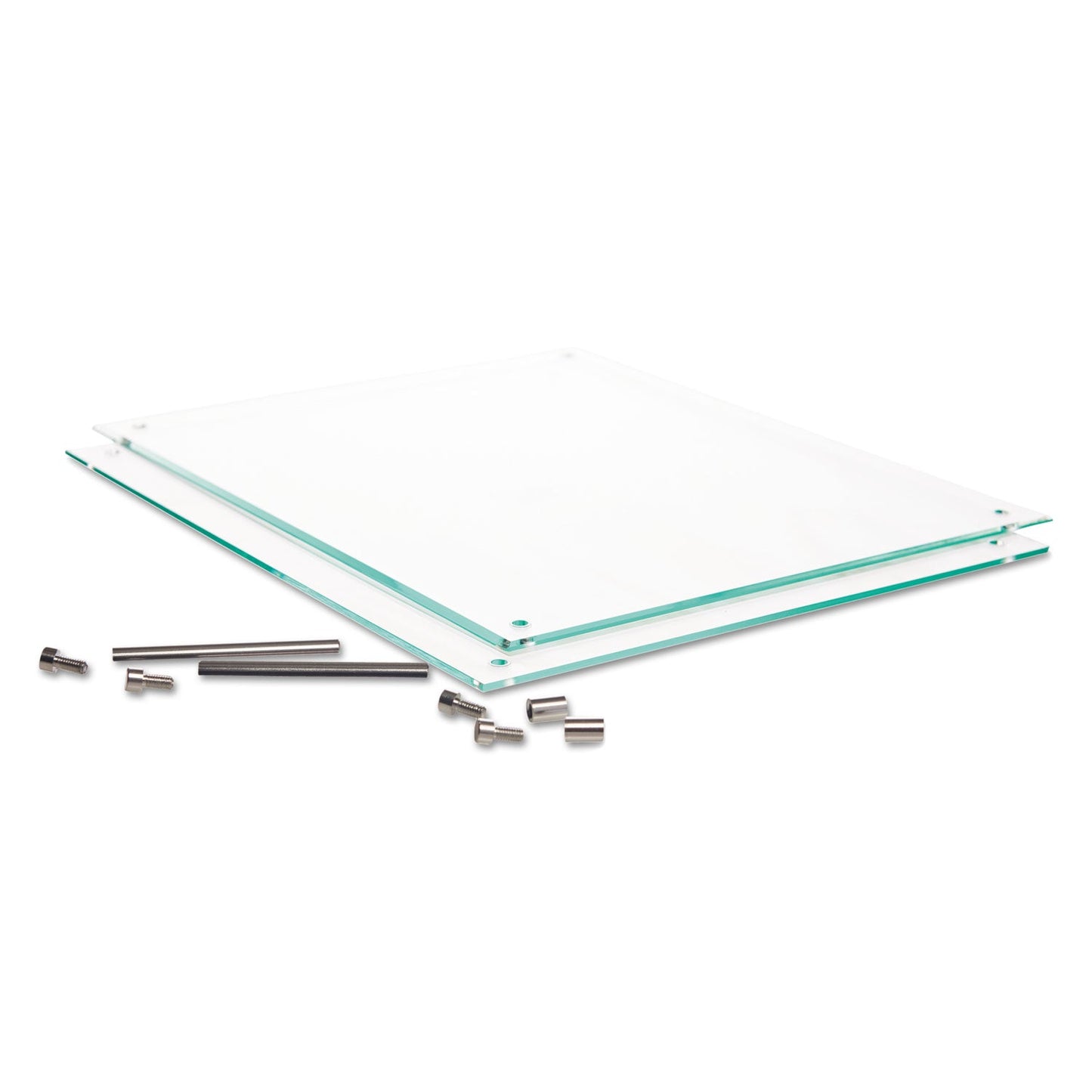 deflecto Superior Image Beveled Edge Sign Holder, Letter Insert, Clear/Green-Tinted Edges