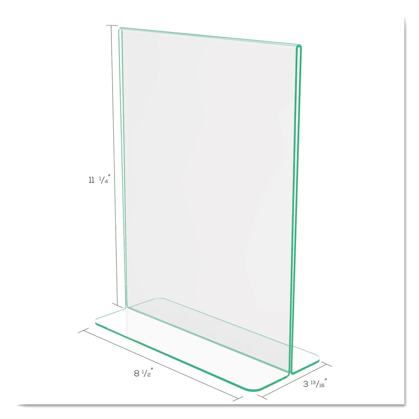 deflecto Superior Image Premium Green Edge Sign Holders, 8.5 x 11 Insert, Clear/Green