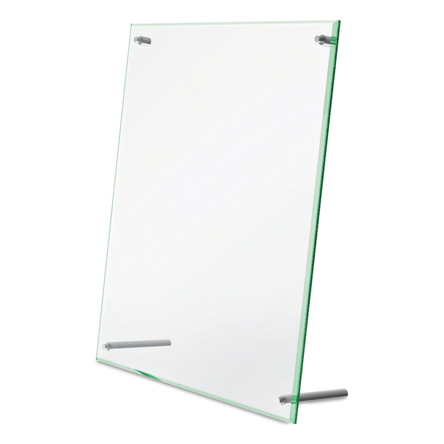 deflecto Superior Image Beveled Edge Sign Holder, Letter Insert, Clear/Green-Tinted Edges