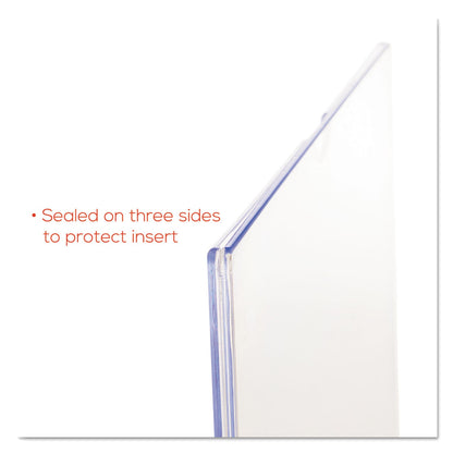 deflecto Superior Image Cubicle Sign Holder, 8.5 x 11 Insert, Clear