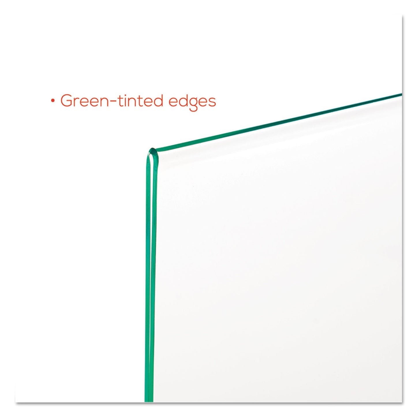 deflecto Superior Image Premium Green Edge Sign Holders, 11 x 8.5 Insert, Clear/Green