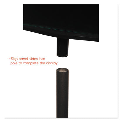 deflecto Double-Sided Magnetic Sign Display, 8.5 x 11 Insert, 56" Tall, Clear/Black