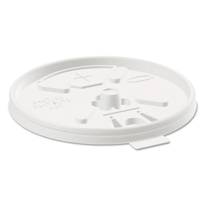 Dart Lift n' Lock Plastic Hot Cup Lids, With Straw Slot, Fits 12 oz to 24 oz Cups, Translucent, 100/Pack, 10 Packs/Carton