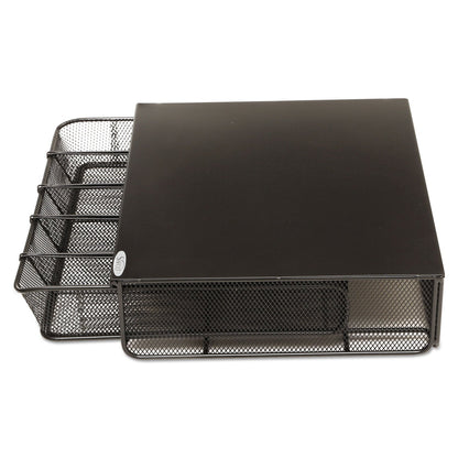 Safco One Drawer Hospitality Organizer, 5 Compartments, 12.5 x 11.25 x 3.25, Black