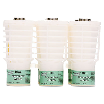 Rubbermaid TCell Microtrans Odor Neutralizer Refill, Cucumber Melon, 1.62 oz, 6/Carton