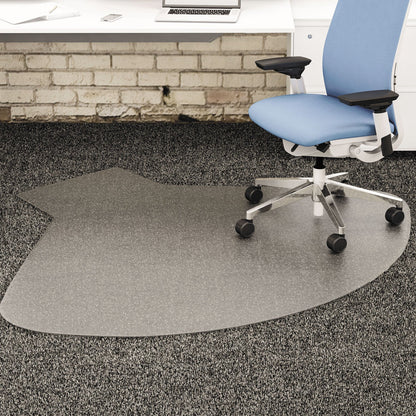 deflecto SuperMat Frequent Use Chair Mat, Medium Pile Carpet, 60 x 66, Workstation, Clear