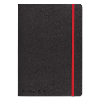 Black n' Red Flexible Cover Casebound Notebook, SCRIBZEE Compatible, 1 Subject, Wide/Legal Rule, Black Cover, 8.25 x 5.75, 71 Sheets