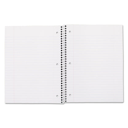 Mead Spiral Notebook, 3-Hole Punched, 1 Subject, Wide/Legal Rule, Randomly Assorted Covers, 10.5 x 7.5, 100 Sheets