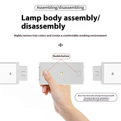 Nail Beauty Desktop Lamp Three-color Temperature Touch Control Half Moon U-shaped Fill Light