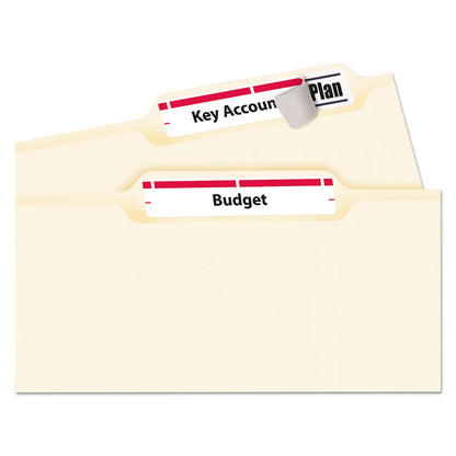 Avery Permanent TrueBlock File Folder Labels with Sure Feed Technology, 0.66 x 3.44, White, 30/Sheet, 50 Sheets/Box