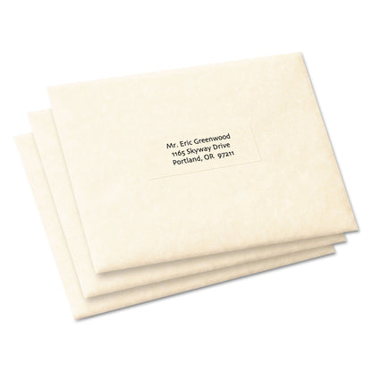 Avery Copier Mailing Labels, Copiers, 1 x 2.81, Clear, 33/Sheet, 70 Sheets/Pack