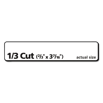 Avery Removable File Folder Labels with Sure Feed Technology, 0.66 x 3.44, White, 30/Sheet, 25 Sheets/Pack