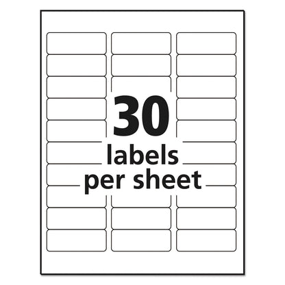 Avery Matte Clear Easy Peel Mailing Labels w/ Sure Feed Technology, Inkjet Printers, 1 x 2.63, Clear, 30/Sheet, 10 Sheets/Pack