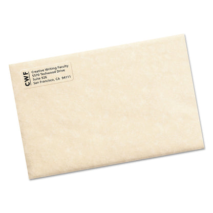 Avery Matte Clear Easy Peel Mailing Labels w/ Sure Feed Technology, Laser Printers, 0.66 x 1.75, Clear, 60/Sheet, 10 Sheets/Pack