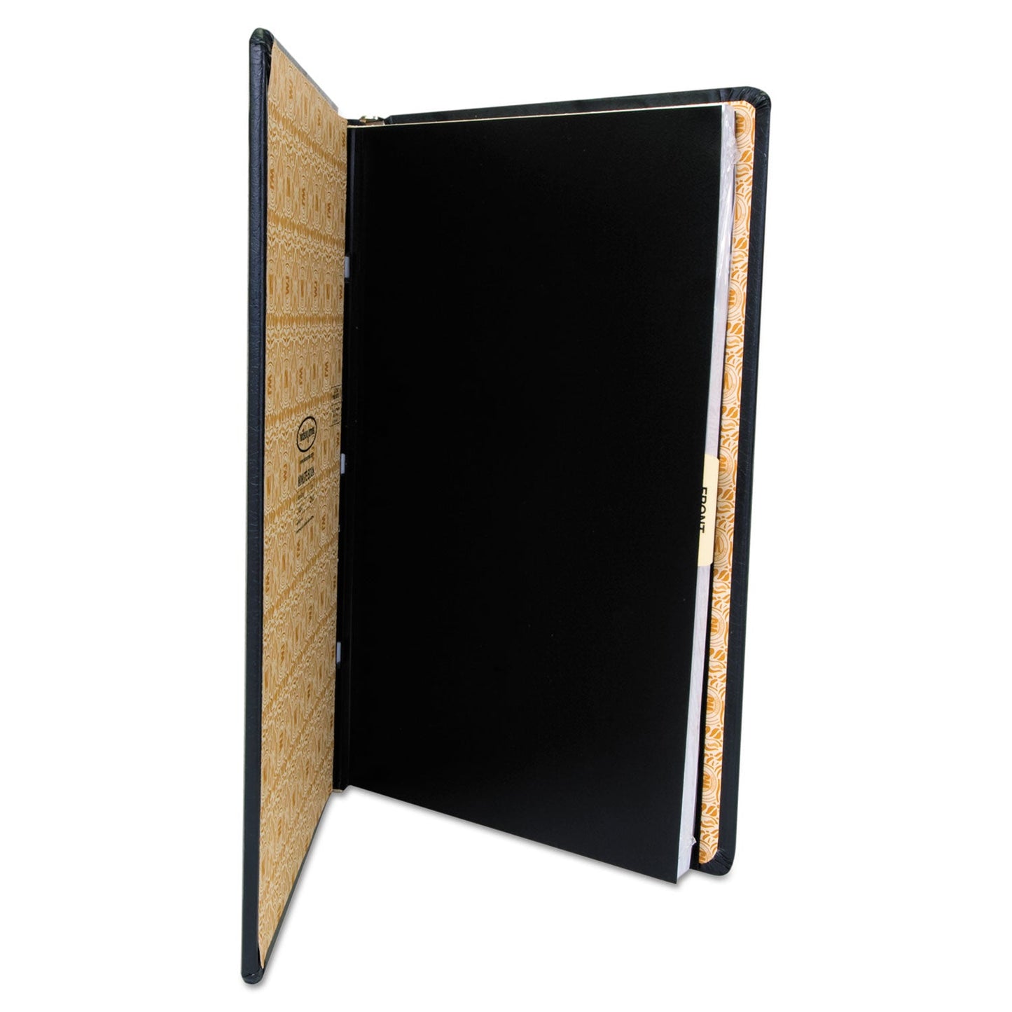 Wilson Jones Looseleaf Corporation Minute Book, 1 Subject, Unruled, Black/Gold Cover, 14 x 8.5, 250 Sheets