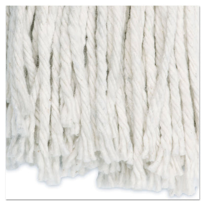 Boardwalk Premium Cut-End Wet Mop Heads, Cotton, 24oz, White, 12/Carton