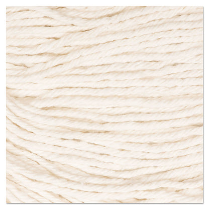 Boardwalk Super Loop Wet Mop Head, Cotton/Synthetic Fiber, 5" Headband, Large Size, White, 12/Carton