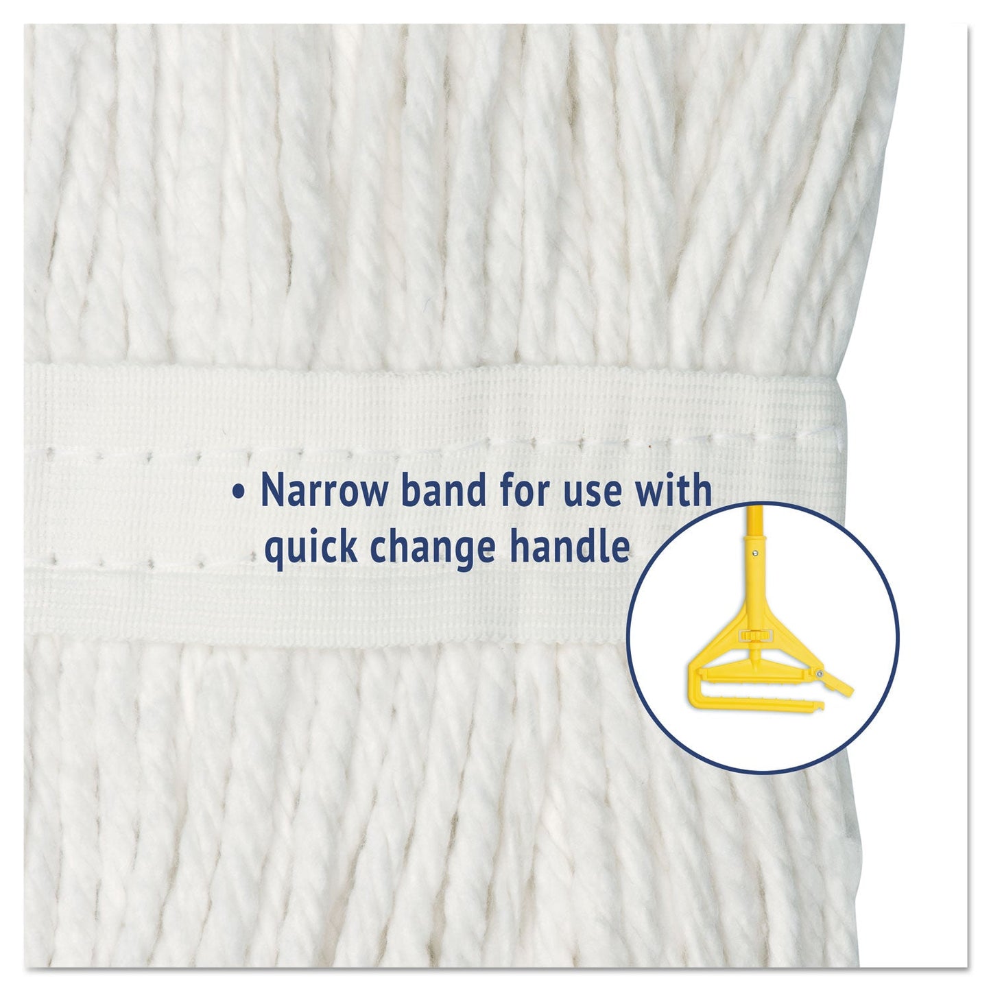 Boardwalk Cut-End Wet Mop Head, Cotton, No. 20, White
