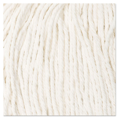 Boardwalk Cut-End Wet Mop Head, Cotton, #16, White, 12/Carton