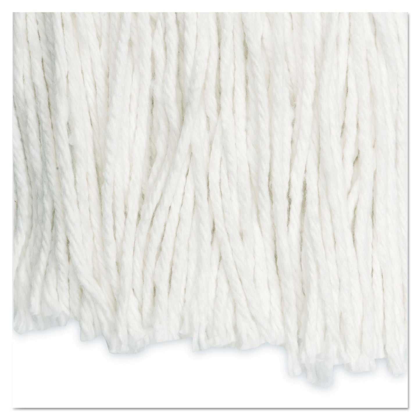 Boardwalk Cut-End Wet Mop Head, Rayon, No. 24, White, 12/Carton