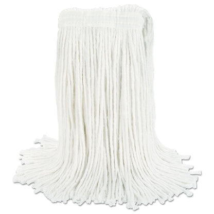 Boardwalk Cut-End Wet Mop Head, Rayon, No. 24, White