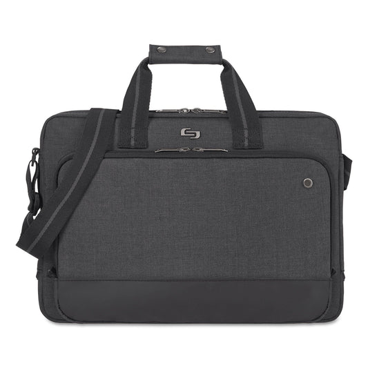 Solo Urban Slimbrief, Fits Devices Up to 15.6", Polyester, 16" x 3" x 11.5", Gray