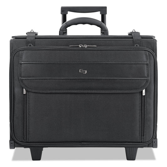 Solo Classic Rolling Catalog Case, Fits Devices Up to 17.3", Polyester, 18 x 7 x 14, Black