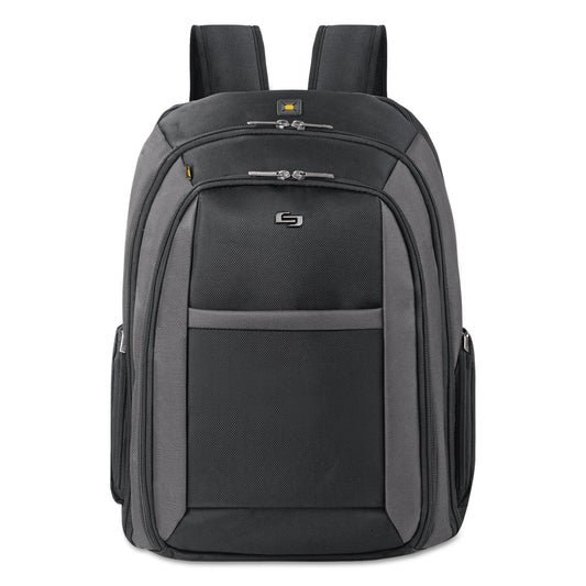 Solo Pro CheckFast Backpack, Fits Devices Up to 16", Ballistic Polyester, 13.75 x 6.5 x 17.75, Black