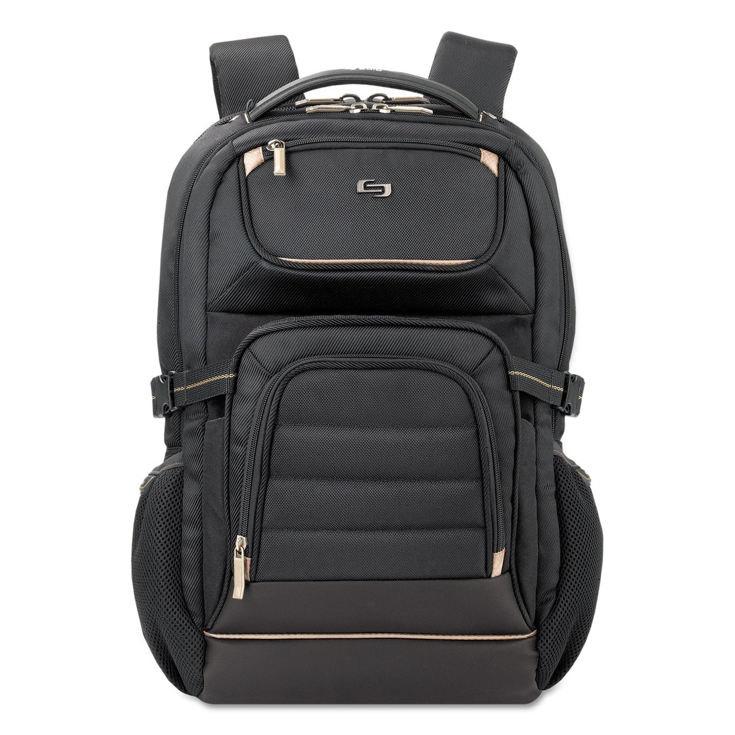 Solo Pro Backpack, Fits Devices Up to 17.3", Polyester, 12.25 x 6.75 x 17.5, Black