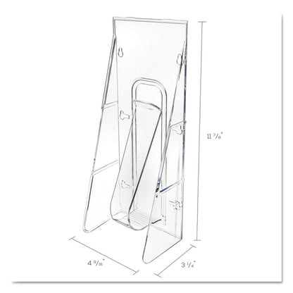 deflecto Stand-Tall Wall-Mount Literature Rack, Leaflet, 4.56w x 3.25d x 11.88h, Clear