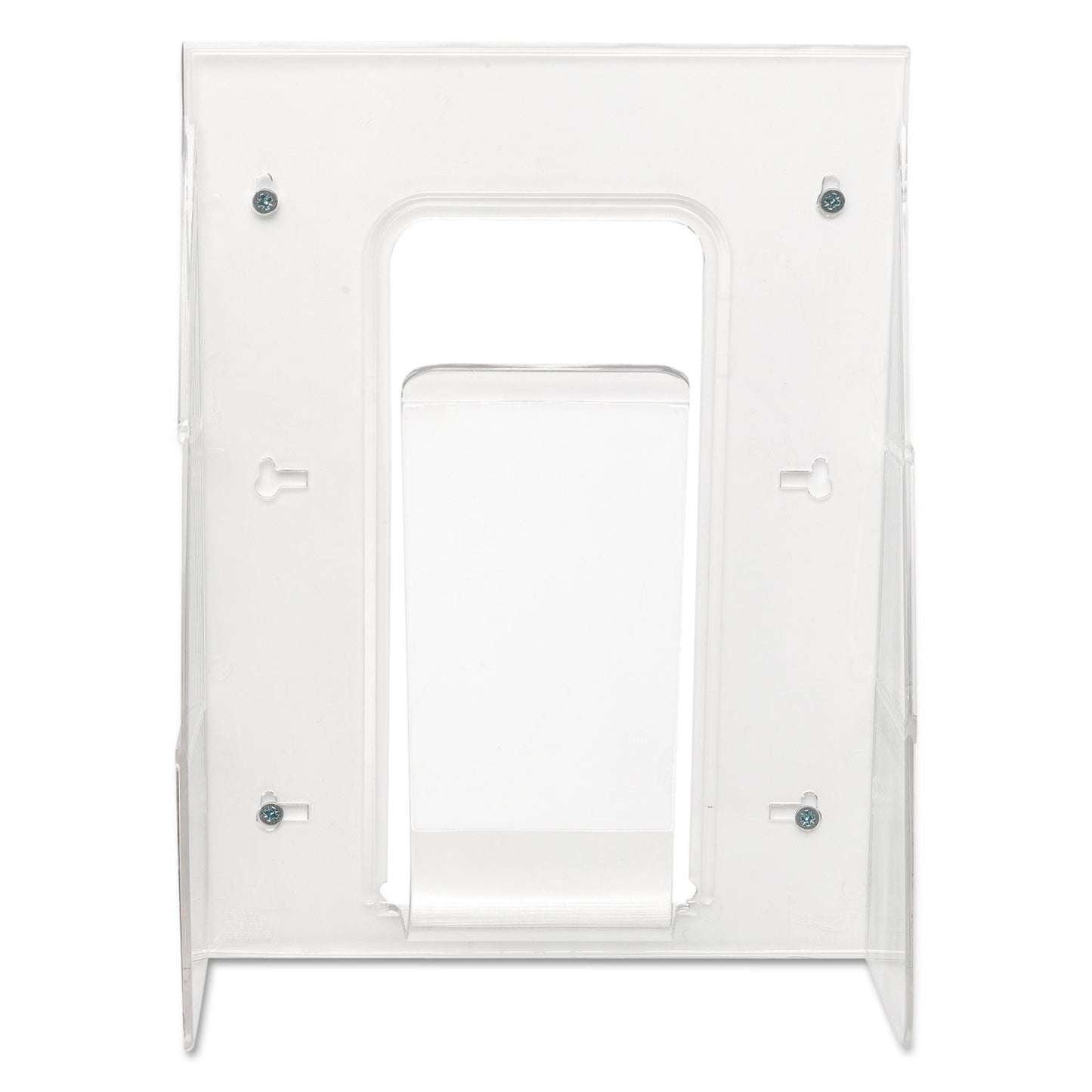 deflecto Stand-Tall Wall-Mount Literature Rack, Magazine, 9.13w x 3.25d x 11.88h, Clear